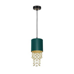 Nowoczesna lampa wisząca ALMERIA GREEN/GOLD 1xE27 MLP6449