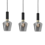 Nowoczesna lampa wisząca listwa ROMA BLACK MLP6485
