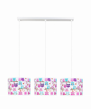 Lampa dziecięca kolorowa abażury w Sowy