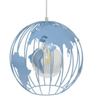 Lampa sufitowa dziecięca niebieska pastel jasny Globus 1XE27 