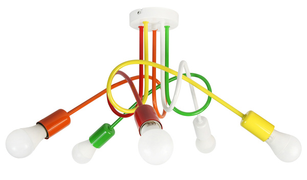 Lampa sufitowa do pokoju dziecięcego kolorowa Mondo 1001/5MX3
