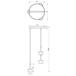 Lampa wisząca ARENA, MLP7786, czarny/srebrny, 3x11W GX53