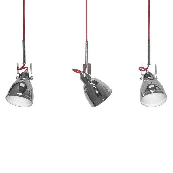 Lampa nad wyspę chrom AXE III czerwone