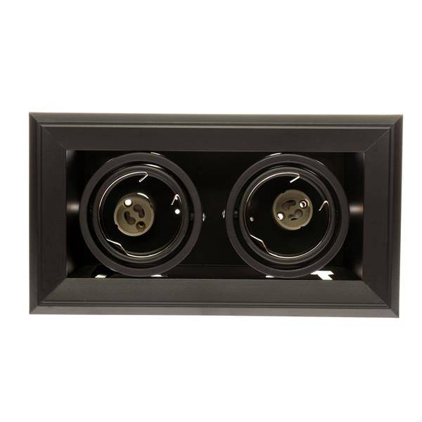 Lampa wpuszczana BLOCCO CZARNY 2xGU10