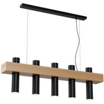 Nowoczesna lampa wisząca WEST BLACK 5xGU10 MLP5511