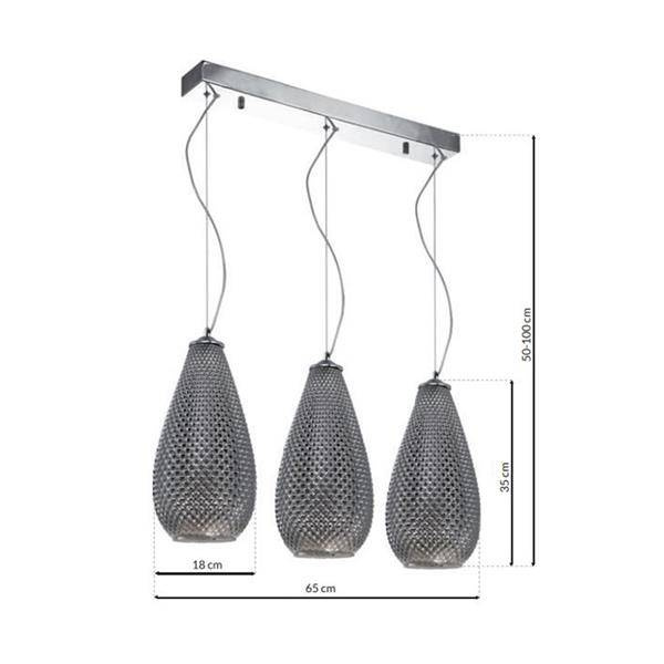 Lampa wisząca listwa kropla PETRA chrom ML5481