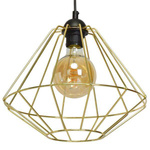 Lampa wisząca INDUSTRIALNA LUPO BLACK/GOLD 1xE27 MLP6270