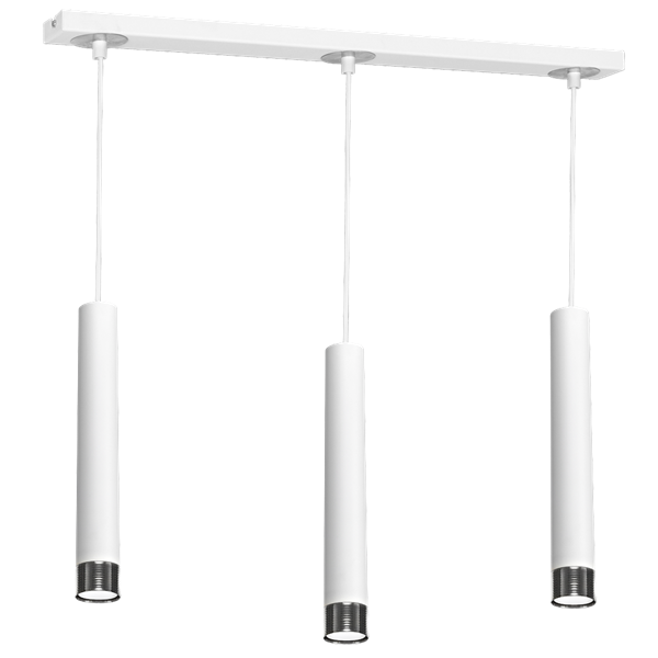 Nowoczesna lampa wisząca DANI WHITE/CHROME 3xGU10 MLP6228