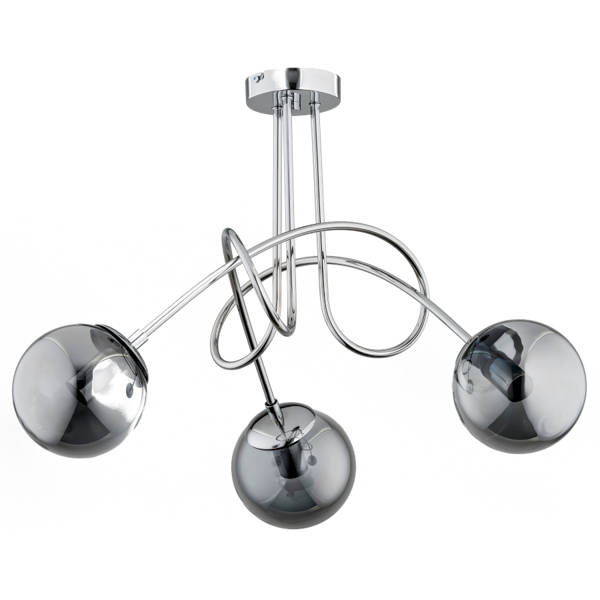 Nowoczesna lampa sufitowa TANGO GLASS OP. OŚW. 3 PŁ