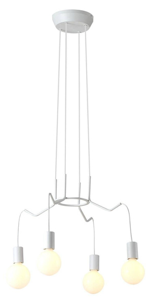 Lampa wisząca sufitowa biała matowa oprawa 4x40W Basso Candellux 34-71002