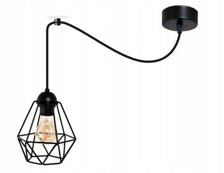 Nowoczesna czarna lampa wisząca pająk druciak mały Diamond 1