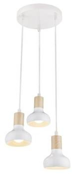 Lampa sufitowa wisząca biała na talerzu 3x40W Puerto Candellux 33-62635