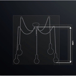 Lampa wisząca ARACHNE złota MLP603
