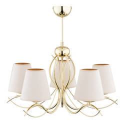 Lampa sufitowa żyrandol HELIUM 5x E14 wys. 54cm | złoty