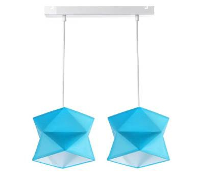 Żyrandol do pokoju chłopca niebieski Diament 2 listwa