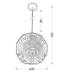 Lampa sufitowa wisząca 1X40W E27 czarny EUPHORIA 31-69764