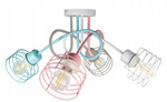 Lampa sufitowa do pokoju dziewczynki pastelowa Zakręcony Koszyczek 4xE27 Led