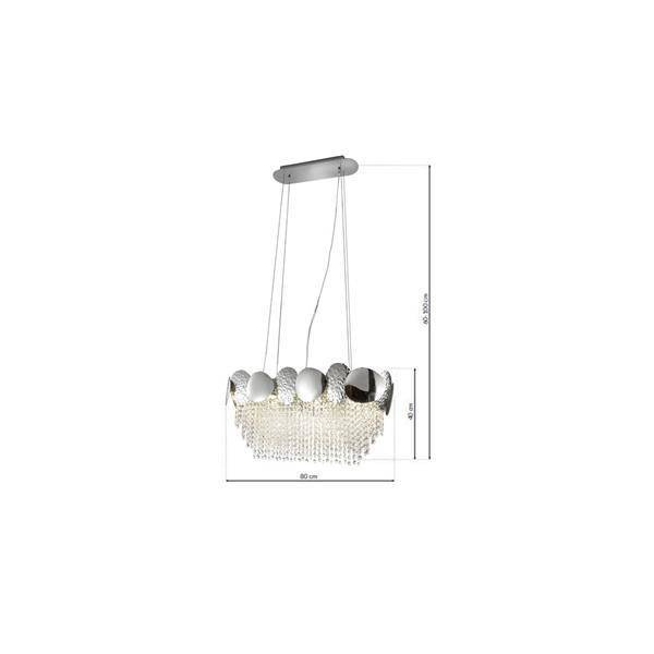 Lampa wisząca żyrandol glamour LORD II CHROME ML5731