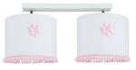 Lampa sufitowa do pokoju dziewczynki biało-różowa Pompony Listwa 2