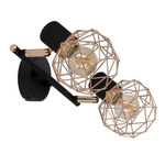 Lampa sufitowa listwa ścienna czarna złoty klosz Acrobat Candellux 92-66336 