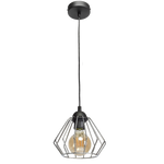 INDUSTRIALNA lampa wisząca NORMAN BLACK 1xE27 MLP6263