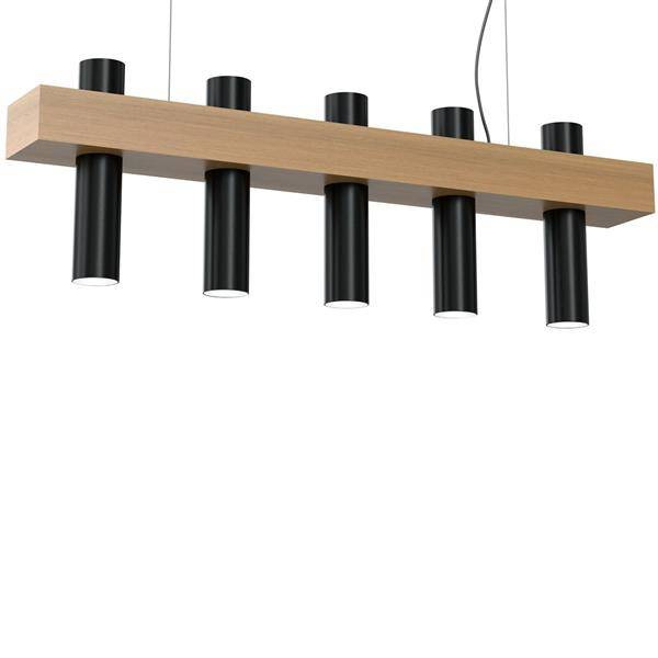 Nowoczesna lampa wisząca WEST BLACK 5xGU10 MLP5511