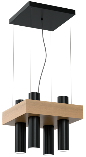 Nowoczesna lampa wisząca WEST BLACK 4xGU10 MLP5512