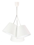 Lampa wisząca do pokoju dziewczynki biała stożki 