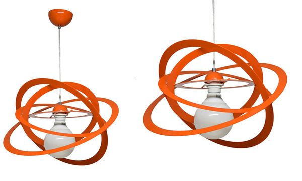 Lampa sufitowa do pokoju dziecięco pomarańczowa Sferis 1XE27