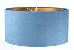 Lampa wisząca welurowa niebiesko złota Angarika 60 cm