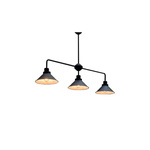 Lampa sufitowa loft retro CRAFT czarny/biały szer. 115cm