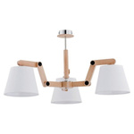 Nowoczesna Lampa sufitowa JOGA III drewno śr. 50cm