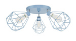  Lampa sufitowa do pokoju dziecka niebieski pastel w stylu loft druciak Carmen 3xE27
