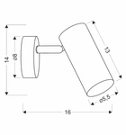 Kinkiet mosiądz ruchomy metalowy spot Colly 91-01702
