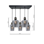 Lampa wisząca prostokąt RICHMOND BLACK / GOLD MLP6543