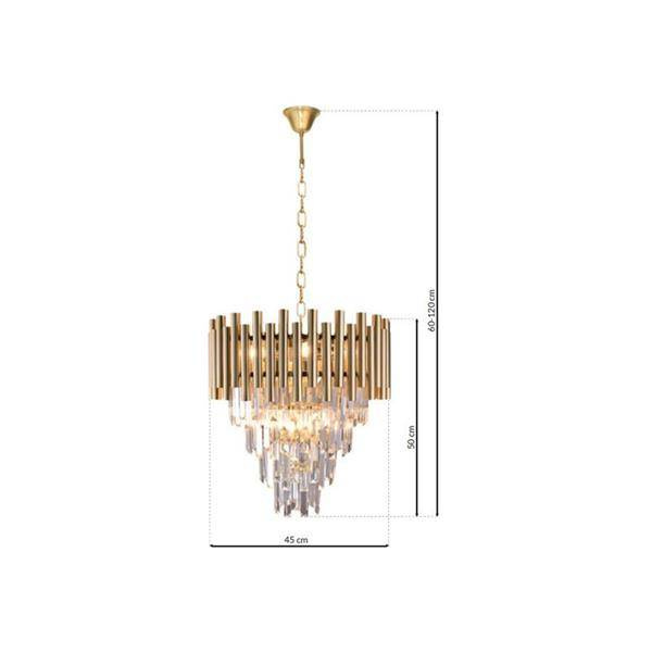 Żyrandol glamour MADISON GOLD ML5992