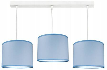 Lampa sufitowa do pokoju chłopca niebieska Blue 3xE27
