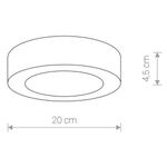 Zewnętrzny plafon MERIDA LED 20cm