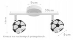 Lampa do pokoju dziecięcego motyw piłki nożnej Mundial 2 GU10