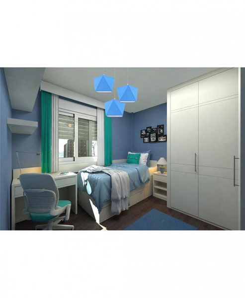 Żyrandol dziecięcy kolorowe abażury Diament 3xE27 Led 