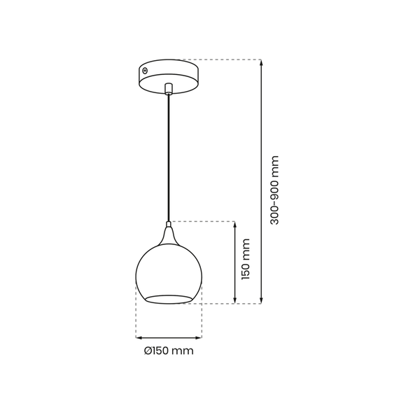 Lampa wisząca MONTE SILVER, 15 cm, MLP8321, srebrna, 1x60W E27