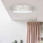 Lampa sufitowa ZIGGY WHITE, MLP7568, 60 cm, biały/złoty, 3x60W E27
