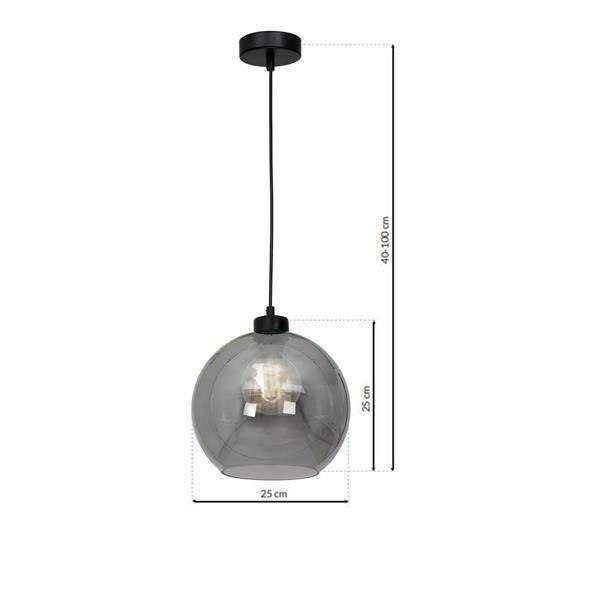 Lampa wisząca zwis SOFIA SMOKED 1xE27