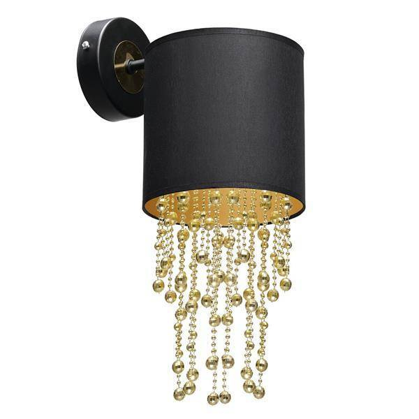 Nowoczesny kinkiet ALMERIA BLACK/GOLD 1xE27 MLP6438