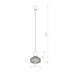 Lampa wisząca z drutu PICO I śr. 20cm