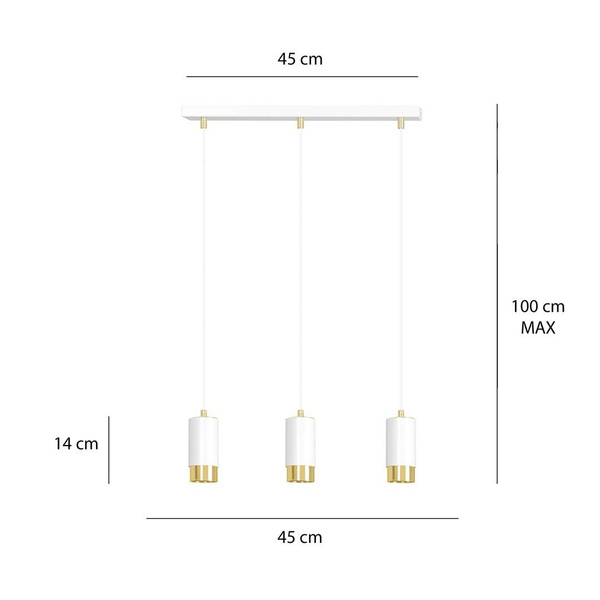 FUMIKO 3 WH/GOLD