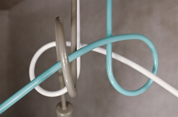 Lampa sufitowa do pokoju dziecka pastelowa Tęczowy Zawijas 4xE27 Led 