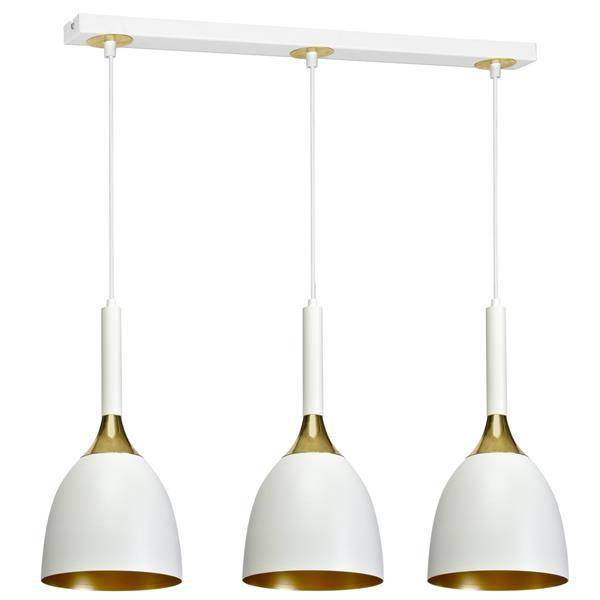 Lampa wisząca listwa CLARK WHITE/GOLD 3xE27 MLP6220