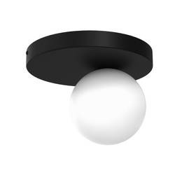 Nowoczesna lampa sufitowa BIBIONE, MLP8389, czarna z białym kloszem, 1x25W G9