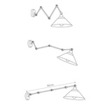 Kinkiet/ lampa sufitowa na wysięgniku PANTOGRAPH